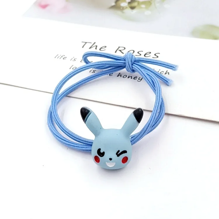 Pikachu эластичная лента для волос милая повязка Девушка кольцо для волос Дети конский хвост держатель женские аксессуары для волос