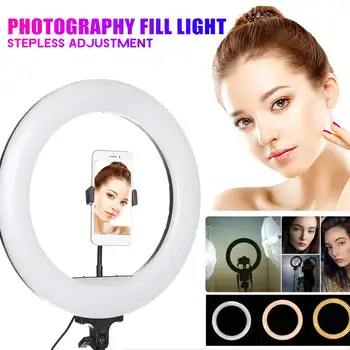 

6000K USB charge LED Selfie Ring Light for phone Supplementary Lighting Selfie Enhancing Fill Light For Phones With Tripod