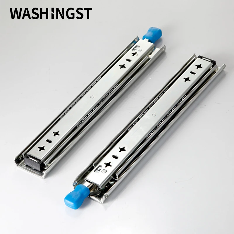 Hot Heavy Duty Full Extension with Lock Drawer Slides  Loading 120kg Ball Bearing  Furniture 53mm Drawer Runners