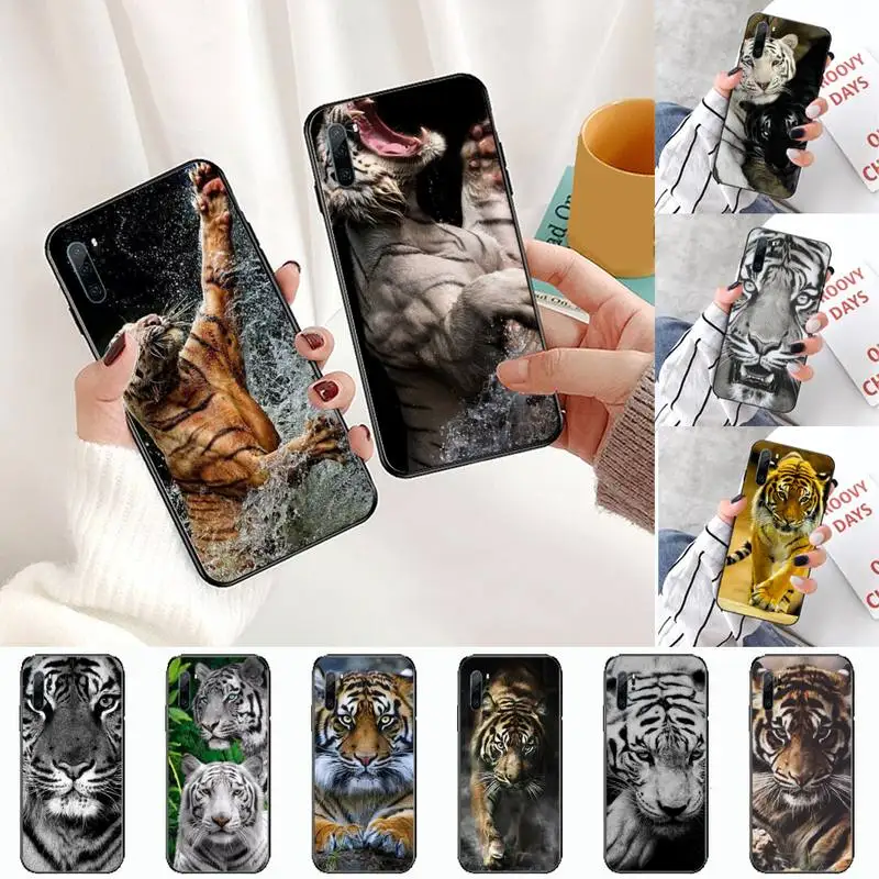 

tiger animal domineering Black Cell Phone Case For Huawei P9 P10 P20 P30 Pro Lite smart Mate 10 Lite 20 Y5 Y6 Y7 2018 2019