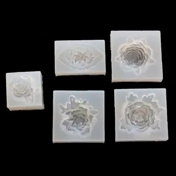 

5Pcs Handmade Flower Silicone Jewelry Resin Mold Kit Flower Floral Mold Resin Casting Mold Jewelry Making Art Craft Tool