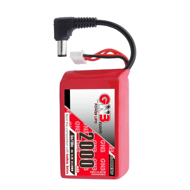 Аккумулятор GAONENG GNB 2000 мАч 3S1P 11 1 В 5C/10C Lipo с разъемом DC5.5 для Fatshark Dominator Skyzone Aomway FPV