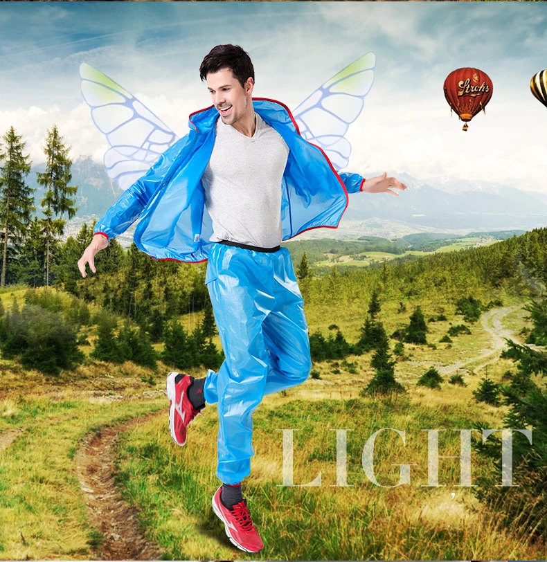 Black Motorcycle Bicycle Cycling Women's Men's Raincoat Waterproof Outdoor Sports Riding Fishing Rain Coat Set Work Unisex