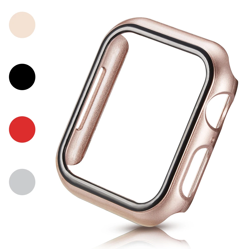 Модный гладкий Чехол из поликарбоната для Apple Watch, чехол серии 5, 4, 40 мм, 44 мм, бампер для iWatch, легкая Рамка, аксессуары