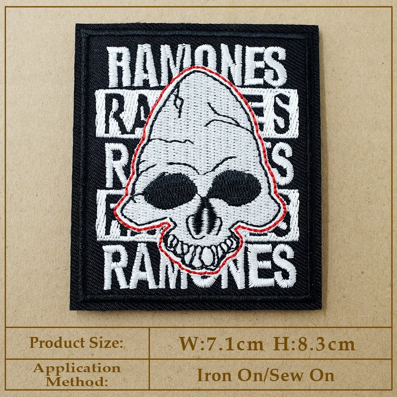 Band Embroidered Applique Patches Fabric Garment Apparel Accessories Badges Rock Punk Music 