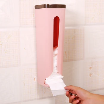 

Recycle Bag Storage Box Wall Mounted Hanging Garbage Garbage Bag Dispenser Holder Kitchen Bins Organizer Housekeeping