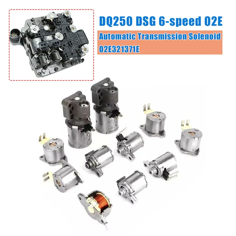For GOLF JETTA PASSAT BEETLE TOURAN - A3 Q3 TT SKODA SEAT DQ250 DSG 6-Speed 02E Transmission Solenoid Kit 02E321371E | Автомобили и