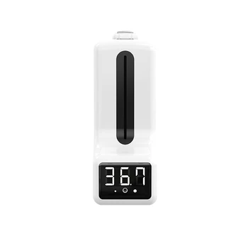 

1000Ml K9 Wall-Mounted Thermometer with Soap Dispenser,with Alarm, Suitable for Use in Offices,Home Schools