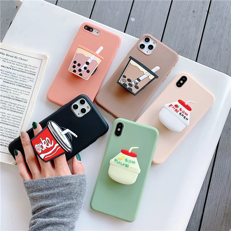 3D милый мягкий чехол для телефона Cartoo Drink Bottle cola iphone X XR XS 11 Pro Max 6S 7 8 plus