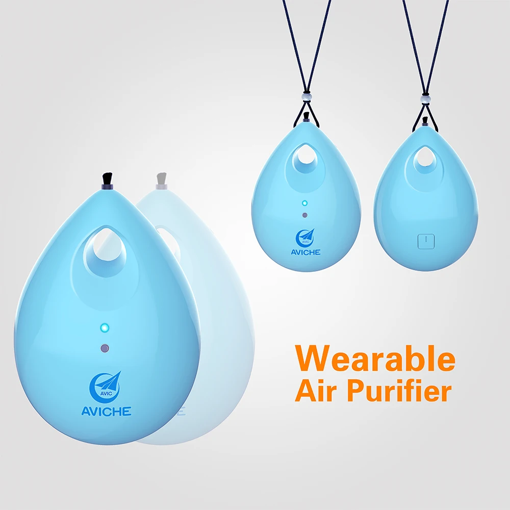 Wearable Personal Air Purifier Travel Negative Ion Generator Eliminator for Smoke, Dust,Odors and A Gift to Protect Your Lover