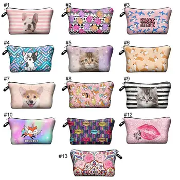 

Bageek Large Capacity Makeup Bags Fashion 3D Cartoon Printing Multi-Use Cosmetic Bag Toiletry Pouch For Outdoor Travel