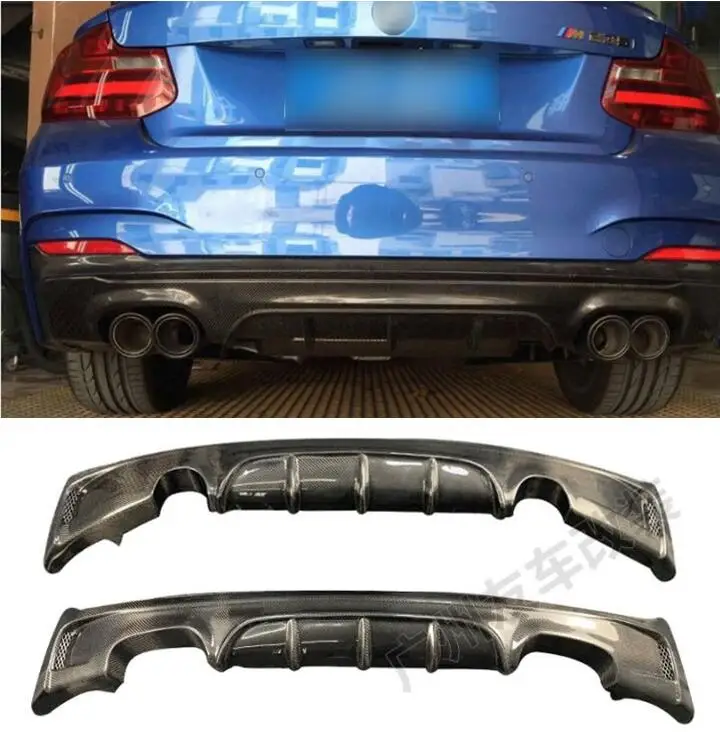 Диффузор для заднего бампера из углеродного волокна BMW 2 серии F22 F23 M235i M220i 2014 2015 2016