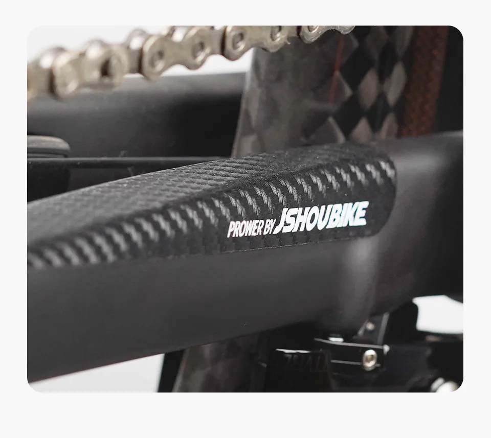 JSHOU จักรยานสติกเกอร์ป้องกันขี่จักรยาน Care Chain สติกเกอร์กันน้ำหนาคาร์บอนไฟเบอร์ WATERPROOFticker ขี่จักรยานอุปกรณ์เสริม
