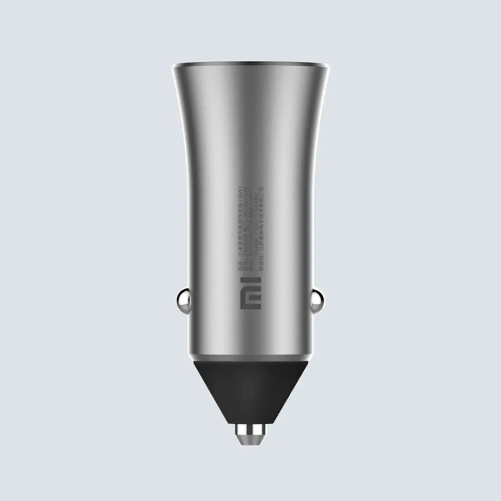 Новая версия Xiaomi Mi автомобильное зарядное устройство Dual USB Quick Charge 5 V/2.4A 9 V/2A 12 V/1.5A Max 18W быстрая зарядка издание с светодиодный кончик светильника