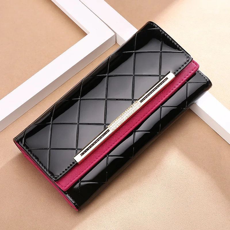 

2019 New Style Wallet Women's Long Large-Volume Wallet Handbag Europe And America Fashion Cowhide Genuine Leather Wallet a Gener