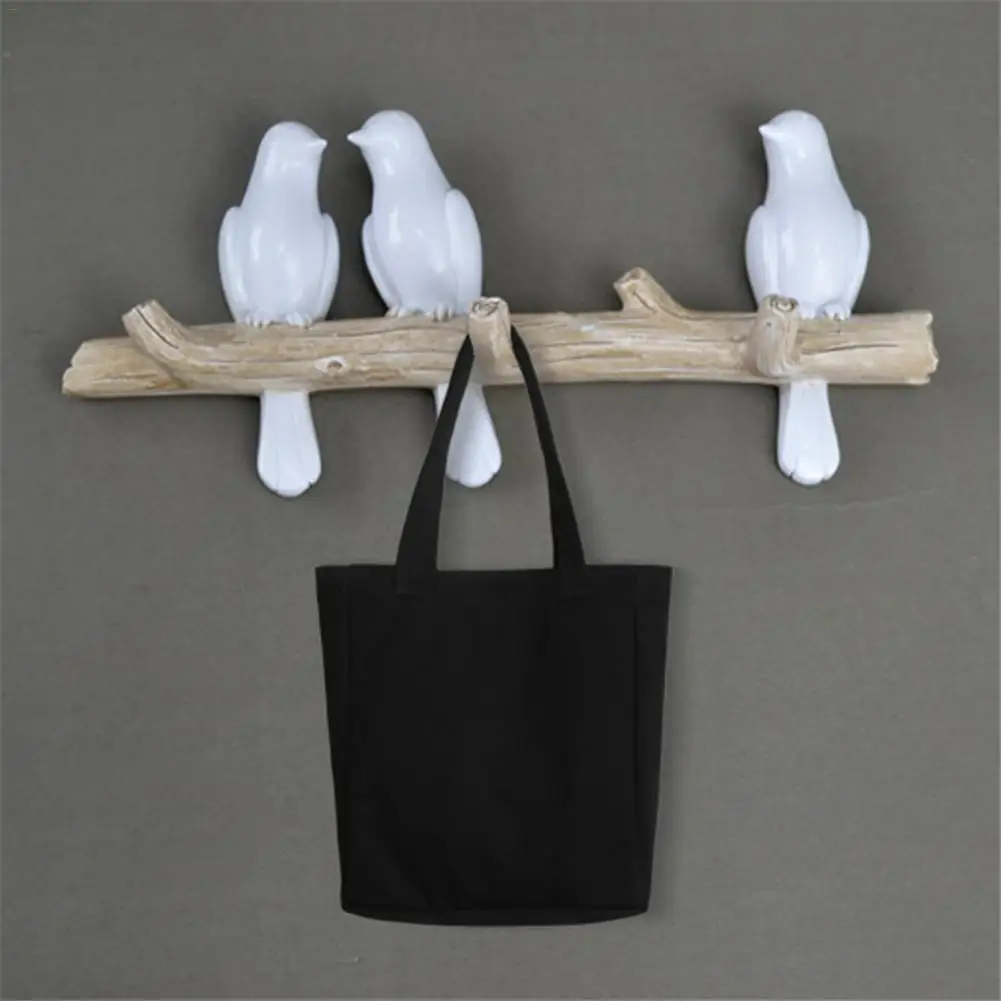 

Birds On Tree Branch Hook Wall Mounted Decorative Hanger For Coats Keys Towels Simple Decoration For Home Decoration