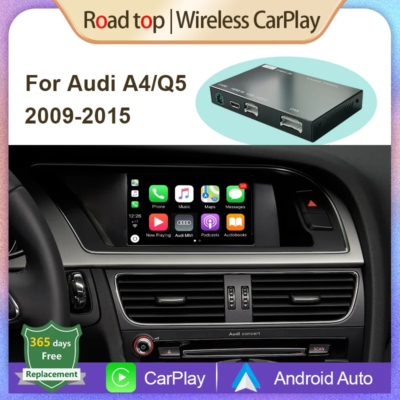 Wireless Apple CarPlay Android Auto Decoder for Audi A4 A5 Q5 2009 2015