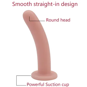 Soft Jelly Dildo Anal Butt Plug Realistic Penis with Powerful Suction Up Strapon Artificial Penis Dick Toy for Adult Sex Toys 4
