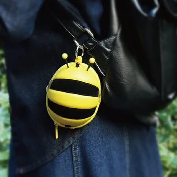 

New Products Hot Selling Sell Meng Hit Bees Purse Wallet Creative Cute Cartoon Bees Modeling Key Bag