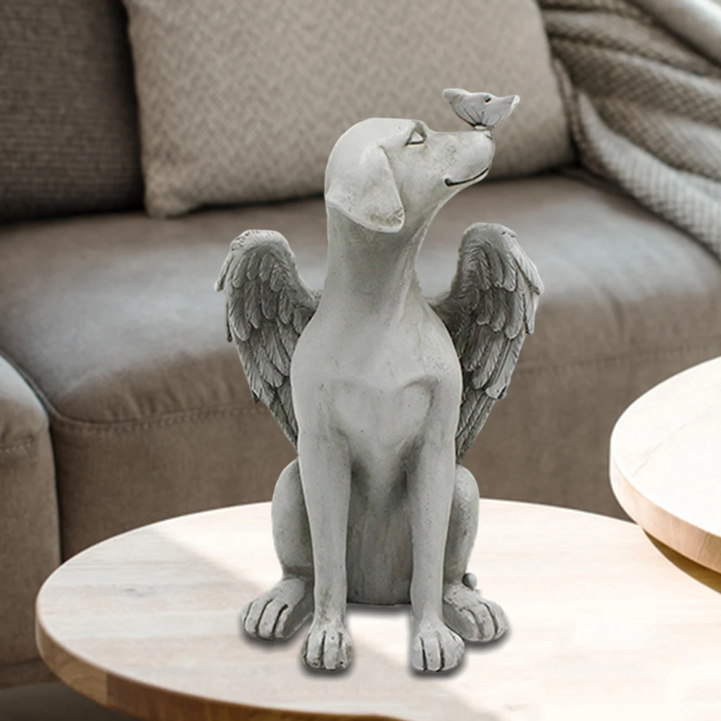 Memorial Statue Angel Dog Remembrance Keepsake Resin Figurine