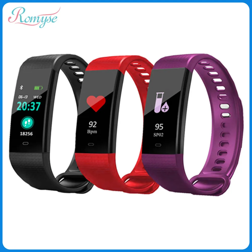 

Heart Rate Blood Pressure Monitor Pulse Oximeter Health Care SMS Reminder Bluetooth Fitness Sport Wrist Smart Bracelet