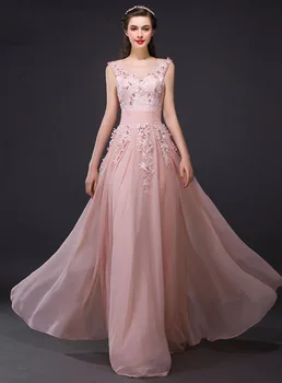

Dressv Evening Dresses Fantastic Long Floor-Length Appliques Beading Cap Sleeves Scoop Neck Customized Formal Party Dress Women