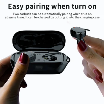 

T2C Mini Bluetooth Earphones Wireless Headphones Sports Earphones Noise Cancelling Headse with Mic t and charging box