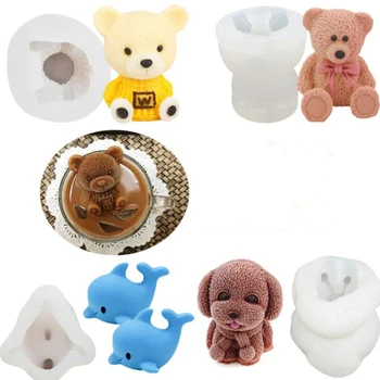 

Luyou 4 styles Bear, dog, dolphin Silicone Molds Fondant Moulds Cake Decorating Tools Cake Molds, Kitchen Accessories FM1958