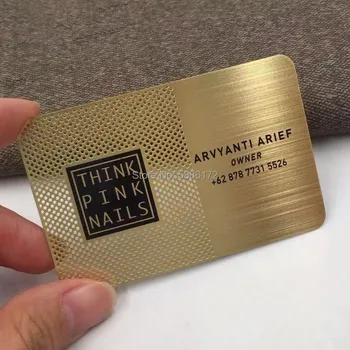 

Custom Wholesale Rose Gold Brushed Stainless Steel Metal Business Card QR Code Metal Card