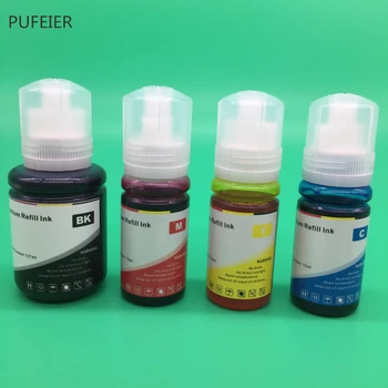 

4 Bottles 001 T001 101 T101 T03Y EcoTank Bottle Refill Dye Ink Kits For Epson L4150 L4160 L6160 L6170 L6190 XL BK C M Y