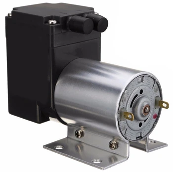 

SHGO HOT-1Pc Electric Mini Vacuum Air Pump High Pressure Suction Diaphragm Pumps 5L/Min 80Kpa DC 12V With Holder for Chemical In