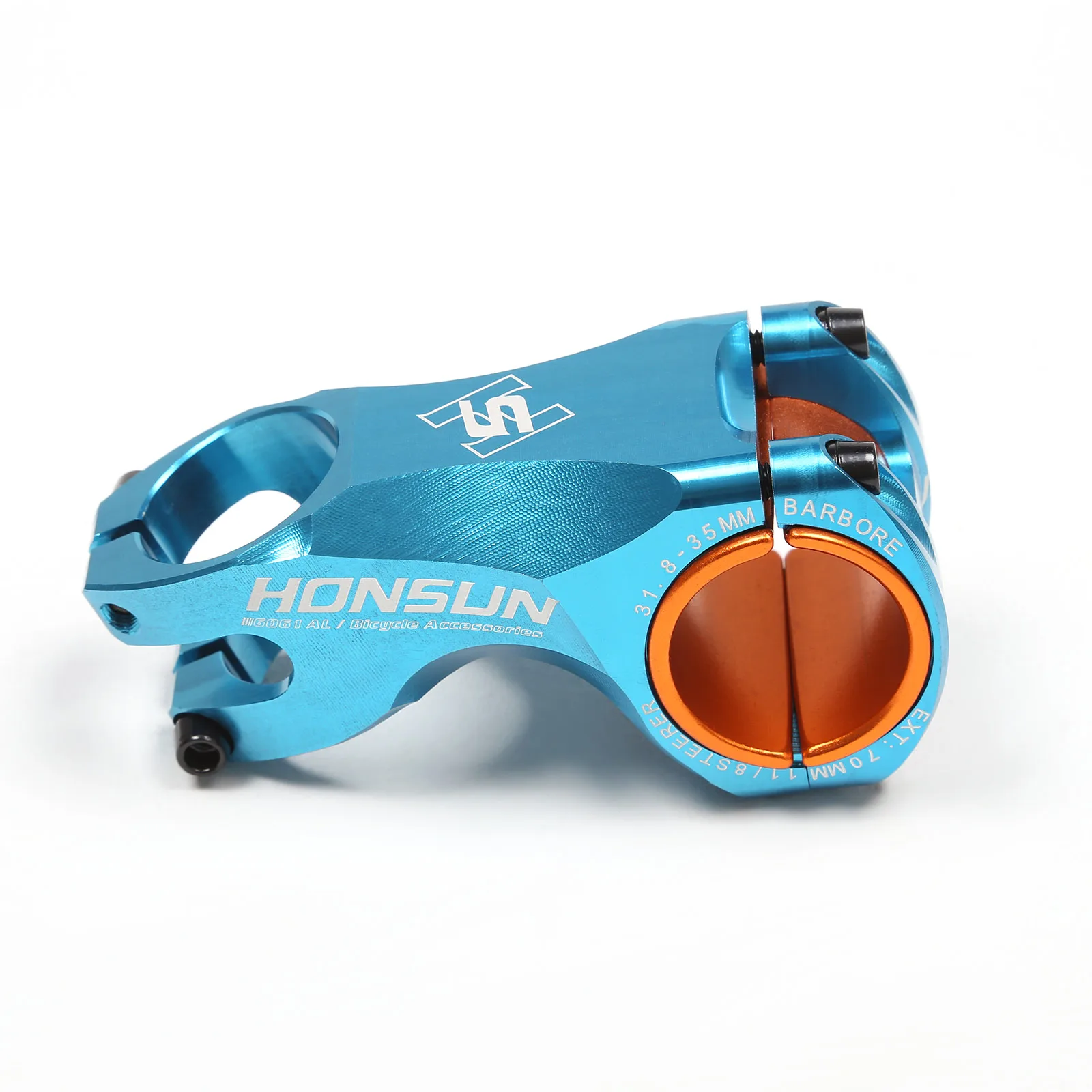 Rainbow Color Bicycle Handle Stem 35mm 31.8mm Aluminium Front 28.6mm MTB Mountain Road Bicycle Bicycle Stem AM/XC -17degrees 