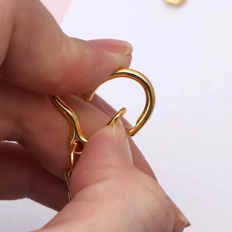 10 шт DIY металлический брелок в форме сердца шарнирная застежка Омар