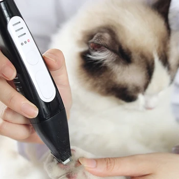 

Pet Foot Hair Clipper USB Electric Dog Nail Polisher Cat Foot Hair Trimmer Shaving Hair Clipper