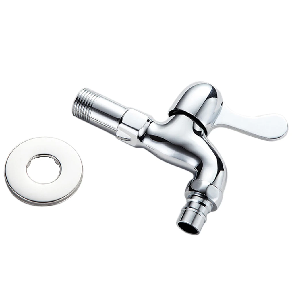 Single Handle Brass Chrome Washing Machine Wall Mounted Bathroom Faucet Tap