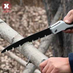 Mini scie pliante à manche TPR, robuste, coupe Extra longue, pliante à la main, pour l'élagage du bois sec, avec dents dures 