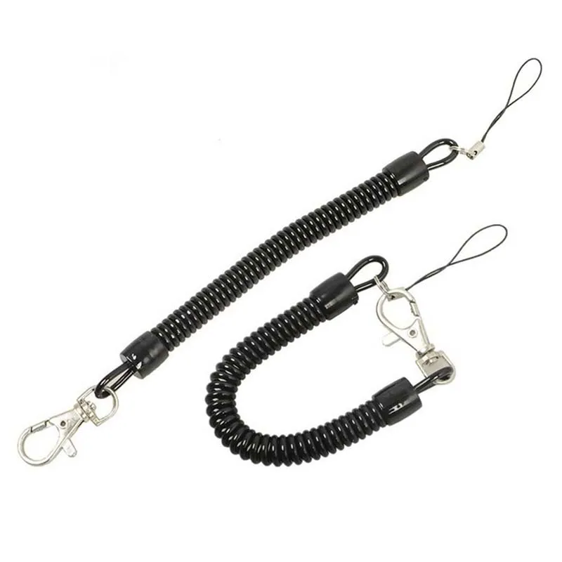 1Pc Spring Coil Keychain Spiral Retractable Theftproof Anti-Lost Stretch Cord Safety Key Ring Lobster Clasp Hook for Keys Wallet whistle keychain key chain clip keychain tool keychain carabiner key ring