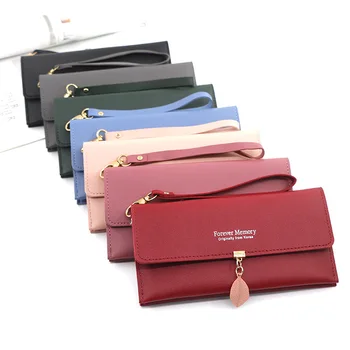 

New Fashion Ladies Wallet Women Long Wallets Leaves Letter Print Purse Wallets Big Capacity Clutch Money Bag Card Holder