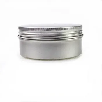 

180ml 50pcs Empty Aluminum Skin Care Tool High End Gorgeous Hair Wax Pot Lotion Tin Can Cosmetic Cream Jar Refillable Metal Box