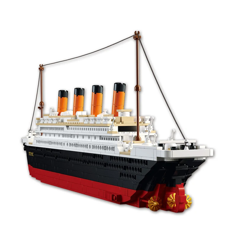 

Titanic RMS Boat Ship Sets Model Building Kits Blocks DIY Hobbies Educational Kids Toys for Children Compatible with Legoings