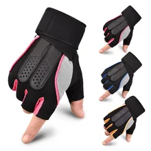 1 Pair Fitness Heavyweight Training Half Finger Gloves Non-Slip Extended Dumbbel Wearable Wrist Support Pull-ups Weightlifting
