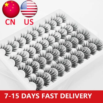 

20 Pairs Natural 3D False Eyelashes Fake Lashes Makeup Kit Mink Lashes Extension Mink Eyelashes Maquiagem 15-20mm