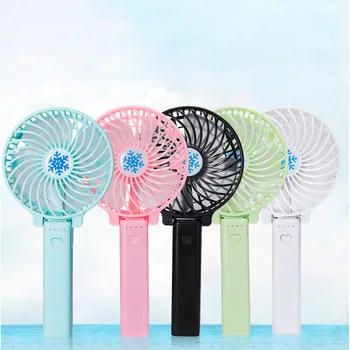 

Mini Cooler Handheld USB Portable Fan USB Rechargeable Folding Fan Travel Outdoor Home Office Quiet Collapsible Desk Fans