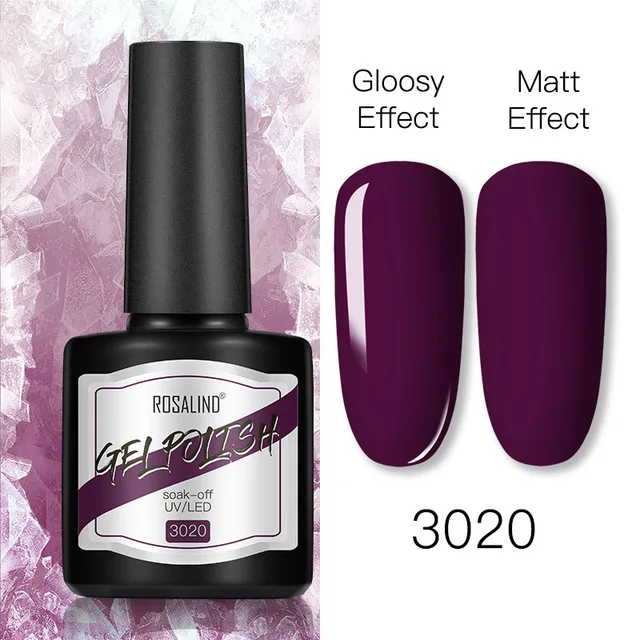 ROSALIND 8ml Gel Nail Polish Shiny Matte Effect Gel Polish For Manicure Nail Art Design Semi Permanent Painting Varnishes Gel RS17-3020