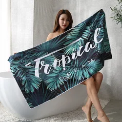 Beach Towel Microfiber Bath Towel Printed Beach Holiday Bath Towel Quick-drying Outdoor Water Sports Swimming Towel