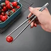 Five Pairs 22cm Metal Non-Slip Design Retro Blue White Porcelain Pattern Stainless Steel Chopsticks JDZ Sushi Sticks Convenient ► Photo 3/6