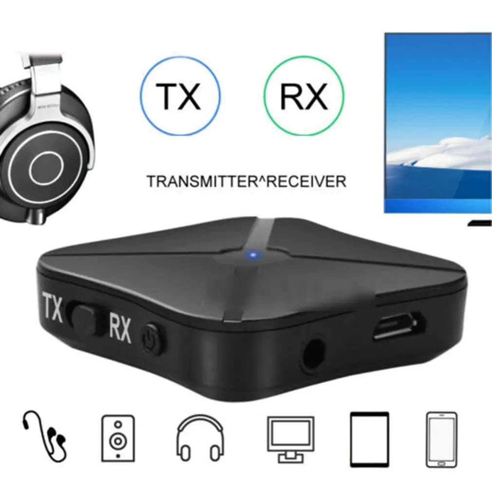 2 in 1 Wireless Bluetooth Transmitter Receiver Universal 3.5mm Audio Adapter TV Car Music Receiver For Headphone Speaker Louder