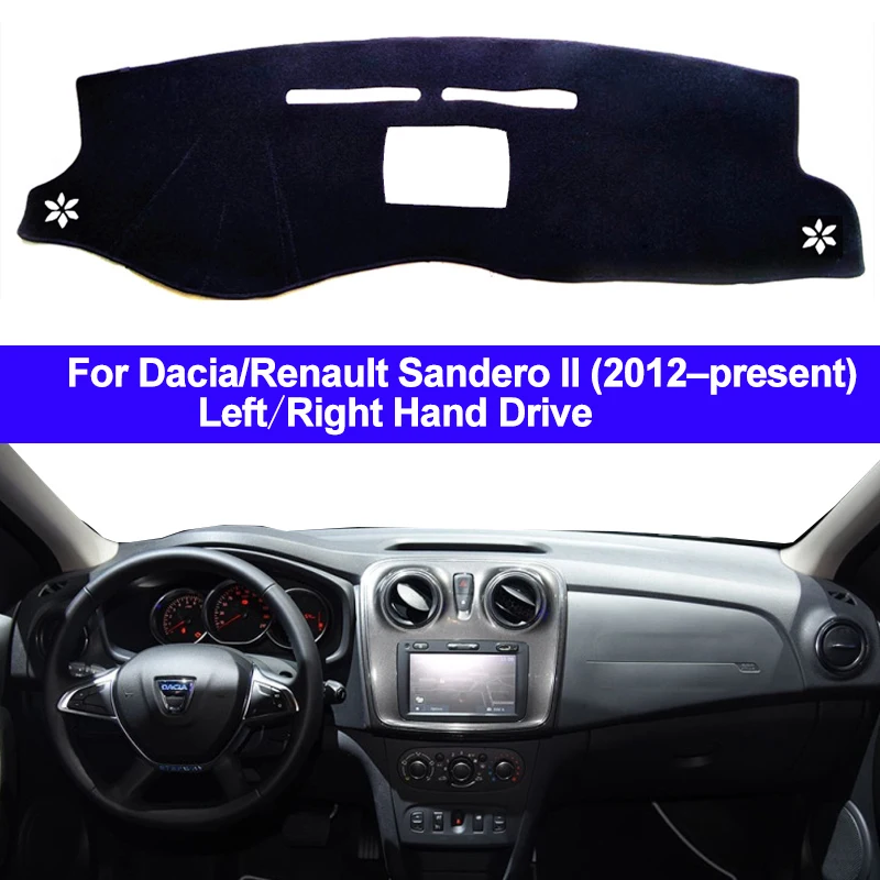 

Car Dashboard Cover Dashmat Carpet Dash Mat 2 Layers For Dacia Renault Sandero II 2012 2013 2014 2015 2016 2017 2018 2019 2020