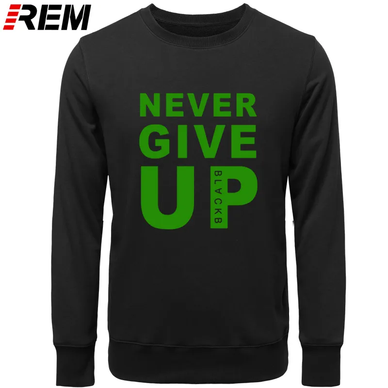 REM Mohamed Salah Never Give Up Man футболки с длинными рукавами хлопковые мужские кофты с капюшоном, толстовки - Цвет: BLACK GREEN