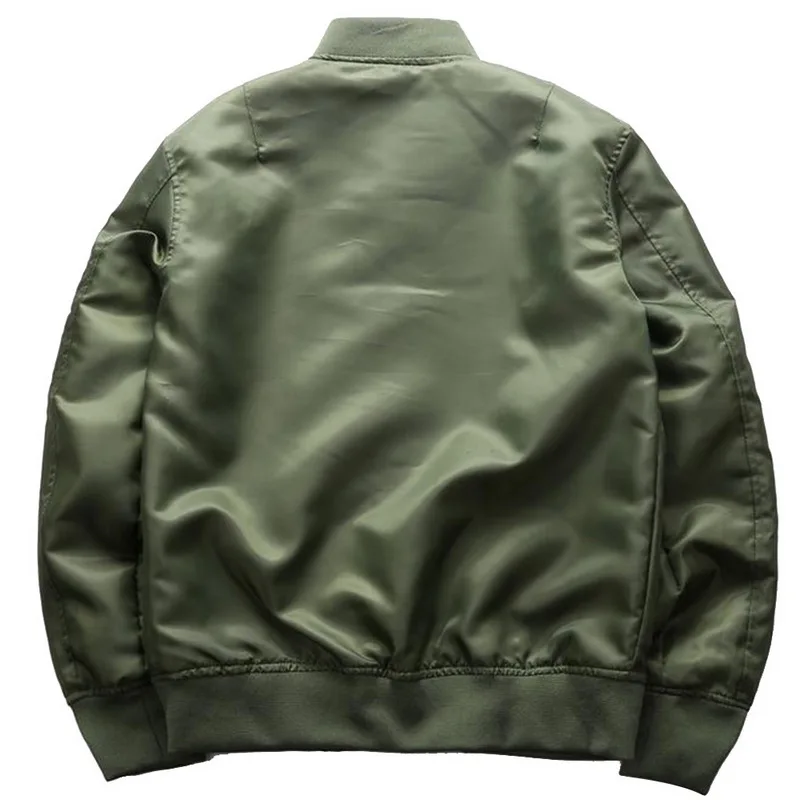 Plus Size Military Style Male Bomber Jacket Flight Pilot Jackets Fashion Zipper Pockert Coat College Outerwear Men Spring Autumn